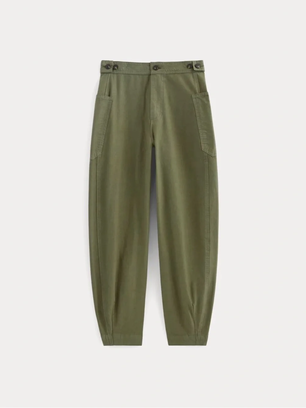NWT EVERLANE The Fatigue Barrel Pant Kalamata Olive Green Cotton Linen Blend 6